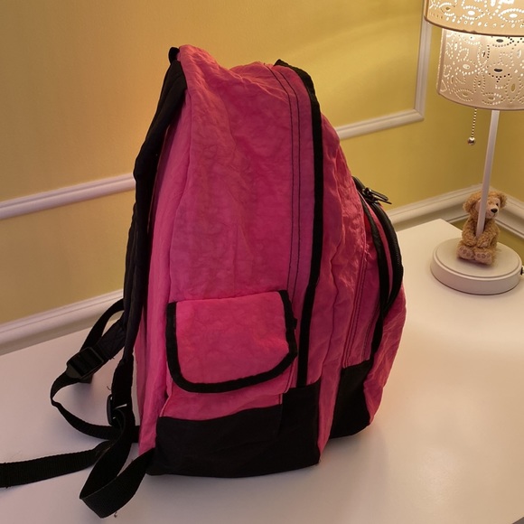 Barbie PINK BACKPACK FITS ALL Surface Washable Durable Black Accent Dual Zippers - Picture 5 of 13